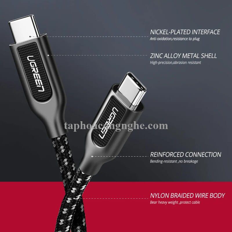 Ugreen 50223 0.5M Cáp USB TypeC sang USB mạ Zinc alloy cao cấp US265 30050223